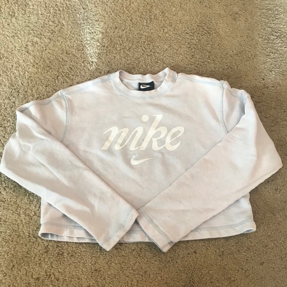 Nike Womens S Cropped Crewneck Workout Sweatshirt